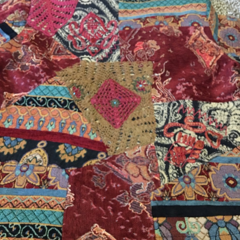 Chico’s Crochet Patchwork Jacket Sz 2 - image 7